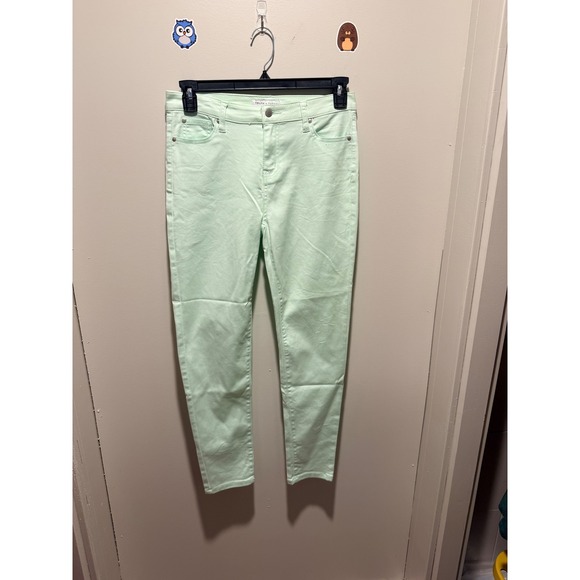 Truth + Theory Pistachio Skinny Jeans Womens 8 Mint Green Mid Rise OM21038F57 - Picture 2 of 10